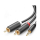 Kabel i złączka UGREEN AV102 Kabel 2x RCA Cinch jack 3.5 mm 5m czarny